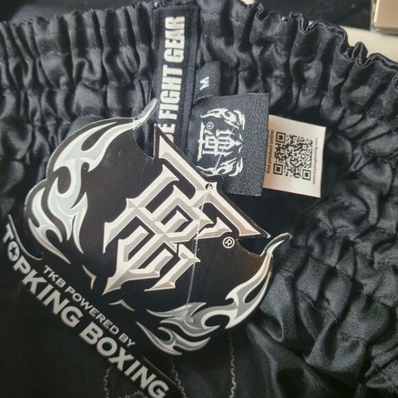 NWT Topking Muay Thai Boxing Shorts Black Gold Size Medium - Picture 3 of 8